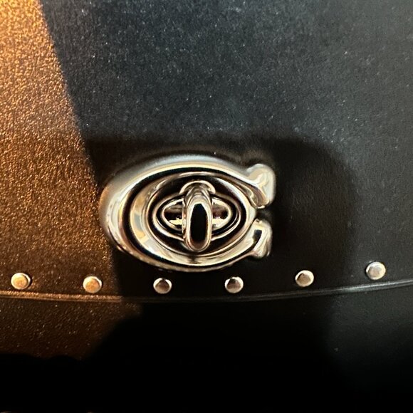 Coach Cassie 19 with Rivets Smooth Black Leather, Bonus Hang Tag - Picture 16 of 16